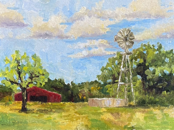 Windmill Scene
9" x 12" - Oil on Cotton